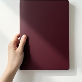 Resim Fark Tanıtım Terzi Dikişli Not Defteri - 42 Yaprak (84 Sayfa), 110 gr. Kağıt - Terzi Dikişli Not Defteri, Ofis ve Günlük Kullanım İçin İdeal (Bordo, A6, Kareli) 