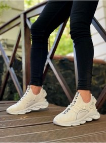 Resim Astra Market Lisinya946 Yüksek Taban Tarz Sneakers Cırt Detaylı Beyaz Erkek Spor Ayakkabısı 