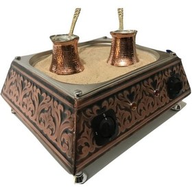 Resim Kutlu K4 Bakır Kumda Kahve Makinesi 