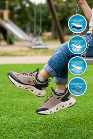Resim Minican BXZ001 F Kum-Siyah Geniş Kalıp Erkek Çocuk Spor Ayakkabı 