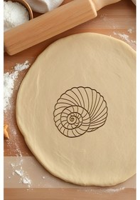 Resim Deniz Kabuğu Kurabiye Kalıbı, Hamur Şekillendirici, Bisküvi Kalıbı, Kolay Kesim Ucu Beyaz 