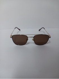 Resim Infinity Gümüş Metal Çerçeve Kahverengi Mat Polarize Cam Erkek Güneş Gözlüğü 