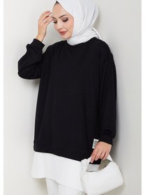 Resim Bestenur Arma Detay Piliseli Oysho Tunik 1627 - Siyah Siyah 