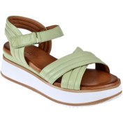 Resim Pullman Hakiki Deri Kadın Sandalet Ayk 1200 Yeşil Yeşil 