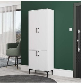 Resim 5030 Royal 4 Kapaklı 5 Askılı Portmanto Beyaz 