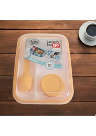 Resim Lunch Togo Bölmeli Beslenme Kabı Sosluk Hazneli Çatal Ve Kaşı... 