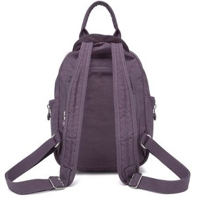 Resim Smart Bags Günlük Küçük Boy Su Geçirmez Krınkıl Kumaş Kadın Sırt Çantası Mürdüm 