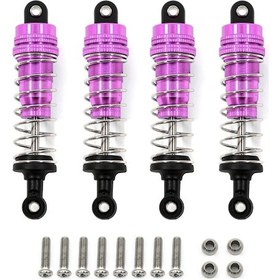 Resim Symbee Wltoys 1/14 144001 Rc Araç İçin 4 Parça Alüminyum Amortisör Yükseltme Parçaları 
