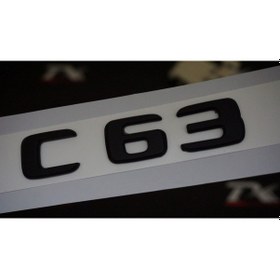 Resim C 63 Bagaj Mat Siyah ABS 3M 3D Yazı Logo 