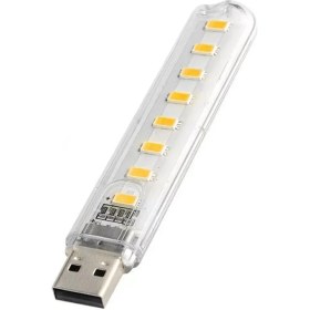 Resim Gampus 8 Ledli USB Girişli Portatif LED Kitap Okuma Kamp Bilgisayar Çalışma Masası Lambası 