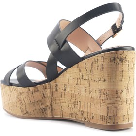 Resim Nine West MONSA 5FX Siyah Kadın Dolgu Topuk Sandalet 