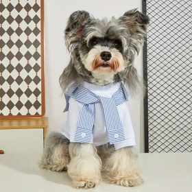 Resim Küçük ve orta boy köpekler için uygun yazlık evcil hayvan kıyafetleri, rahat çok yönlü köpek tişörtü 