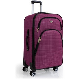 Resim Gedox Büyük Ve Kabin Boy Valiz Seti 4 Teker Kumaş Valiz Mor 1081 