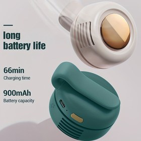 Resim Taşınabilir Bıçaksız Mini Fan, 3 Hız Ayarlı, USB Şarj Edilebilir, Uzun Süreli Kullanım için 900mAh Pil, Hafif ve Döner Tasarım - Dış Maceralar İçin Mükemmel 