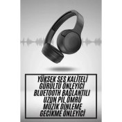 Resim Techno Stock Yeni Nesil Kulak Üstü Bluetooth Kulaklık Type-C Girişli Yüksek Ses Kaliteli 