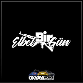 Resim OkyayWorks Elbet Bir Gün Sticker - Beyaz 