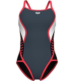 Resim Arena Icons Kadın Yüzücü Mayosu 006644551 Kırmızı - Siyah 