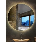 Resim Global Led Mirror 70 cm Dokunmatik Tuşlu Yuvarlak Ledli Ayna Banyo Aynası Dekoratif Ayna Boy Ayna Salon Duvar Ayna 