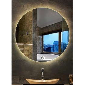Resim Global Led Mirror 70 cm Dokunmatik Tuşlu Yuvarlak Ledli Ayna Banyo Aynası Dekoratif Ayna Boy Ayna Salon Duvar Ayna 