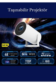 Resim howear Taşınabilir Sinema Projeksiyon 720p Ev Sineması Bluetooth Android Akıllı Projektör 