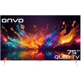 Resim ONVO 75OVF9000UQ 75" 190 Ekran Uydu Alıcılı 4K Ultra HD Google Smart QLED TV 