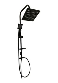 Resim Siyah Kare Duş Seti, Tepe Yağmurlama Duş Başlığı, Ekstra Büyük Robot Duş Sistemi Diğer 