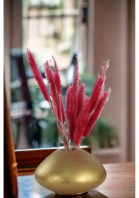 Resim Dekoratif Vazo El Yapımı Siyah Renk Model 19 Altın Altın 