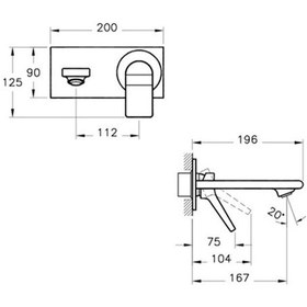 Resim Vitra Memoria Ankastre Sıva Üstü Lavabo Bataryası Krom A42345 