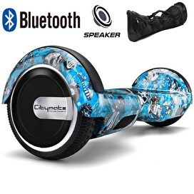 Resim Citymate Elektrikli Kaykay Scooter Hoverboard Akıllı Dengeli - Hover Kart - Çanta Full Paket Desen12 