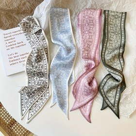 Resim Vintage Paisley Desen Eşarp: Saçınızı veya Çantanızı Bağlamak için Mükemmel - Polyester Kumaştan Yapılmıştır 