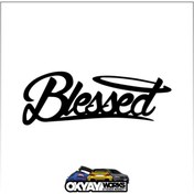 Resim OkyayWorks Blessed Sticker - Siyah 