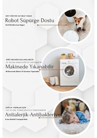 Resim West Home Makinede Yıkanabilir Kaymaz Taban Leke Tutmaz Modern Kesme Yolluk Mutfak Yolluk Halı Yolluk Wh 455 Beige Yolluk 