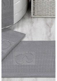 Resim 3 Lü Banyo Ayak Havlusu %100 Pamuklu 50x70 Cm Nice Gri 