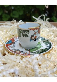 Resim Konyax Kahve Fincanı 12 Parça İki Desenli Çok Renkli 