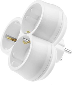 Resim Amiral electric 3'lü Topraklı Papatya Golyat Fiş Priz 