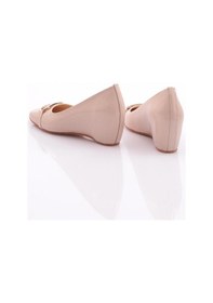 Resim Dgn 24364 Kadin Metal Aksesuarli Dolgu Topuklu Ayakkabi 24364-2428-R0152 Bej 