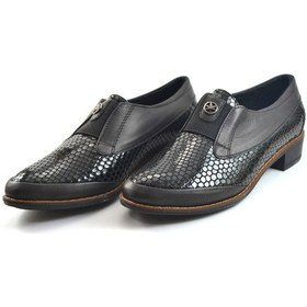 Resim Beety 6969 Hakiki Krokodil Siyah Deri Abiye Kadın Ayakkabı Siyah 