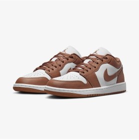 Resim Nike Air Jordan 1 Low Unisex Basketbol Ayakkabısı Kahverengi - Beyaz 