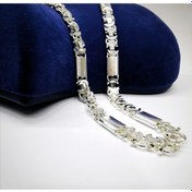 Resim Omar Silver Erkek Euro 9,5 Mm Parçalı Beyaz Gümüş Kolye Zincir 