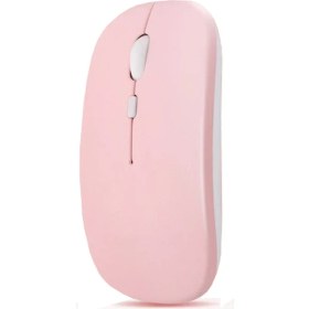 Resim Microcase 1600 Dpı Şarj Edilebilir 2.4 Ghz Çift Modlu Bluetooth Kablosuz Mouse - AL2675 Pembe 