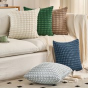 Resim 2'li Bohem Tarzı Büyük Kernal Küme Yastık Kılıfları - Yumuşak Polyester, Bej, Yeşil, Kahverengi, Mavi ve Beyaz Renklerde Geometrik Desen, Fermuar Kapatma, Yatak Odası, Kanepe, Yemek Odası, Ofis Dekoru, Dekoratif Yastıklar için Makinede Yıkanabilir 