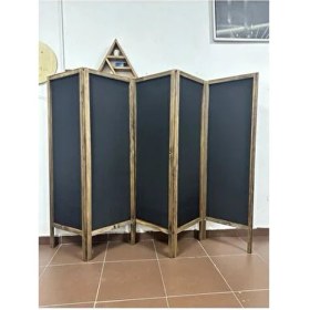 Resim Meditroia Paravan Seperatör 5 Kanatlı En 250CM Yükseklik 160CM Su Geçirmez Arkası Görünmez Özel Kumaş 
