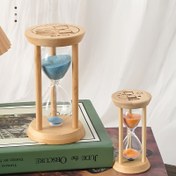 Resim Çekici Ahşap Zamanlayıcı, Yatak Odası Dekoru, Havuz & Aksesuarlar için 5 Dakikalık Kum Saati - 9.4x4.8 cm 