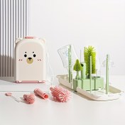Resim 12'li Paket Sevimli Ayı Taşınabilir Silikon Şişe Fırçası Seti Kılıfla: Şişe Fırçası, Emzik Fırçası, Pipet Fırçası, Sprey Şişesi, Şişe Askısı, Süt Şişesi Temizleme Fırçası Seti Dahil, Dış Mekan Seyahati İçin Mükemmel 