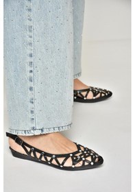 Resim Fox Shoes U250030114 Siyah Sim Kadın Babet Siyah-sim Siyah 