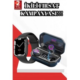 Resim Zero Land Hnrlishp 2025 Model Akıllı Saat ve Bluetooth Kulaklık 5.0 Bluetooth Bağlantılı Dokunmatik Ekran 
