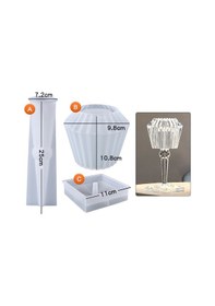 Resim Epoksi Reçine Silikon Kalıp İthal Abajur 3 Parça Taş Tozu Silikon Kalıp Hb42521-0112 