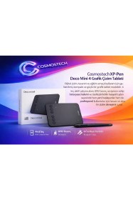 Resim Cosmostech Xp-Pen Deco Mini 4 Grafik Çizim Tableti 4x3 Inç - 8192 Basınç Seviyeli Kalem, 6 Kısayol Tuşu, Android Uyumlu Siyah 