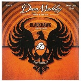 Resim Dean Markley Blackhawk 8010 Kaplamalı Extra Light Akustik Gitar Takım Tel 