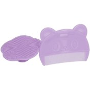 Resim Moveevo Bebek Saç ve Baş Bakımı Seti: Silikon Duş Fırçası + Kavisli Tarak - Yenidoğan Kuru Cilt Ve Bebe Kozması İçin Yumuşak ve Temizlenebilir - Mor Renkli Depolama Kutusu İçerir 